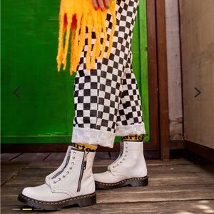 Dr. Martens 1460 WOMEN'S DOUBLE ZIP LEATHER LACE UP BOOTS Size 8 Women's NO BOX